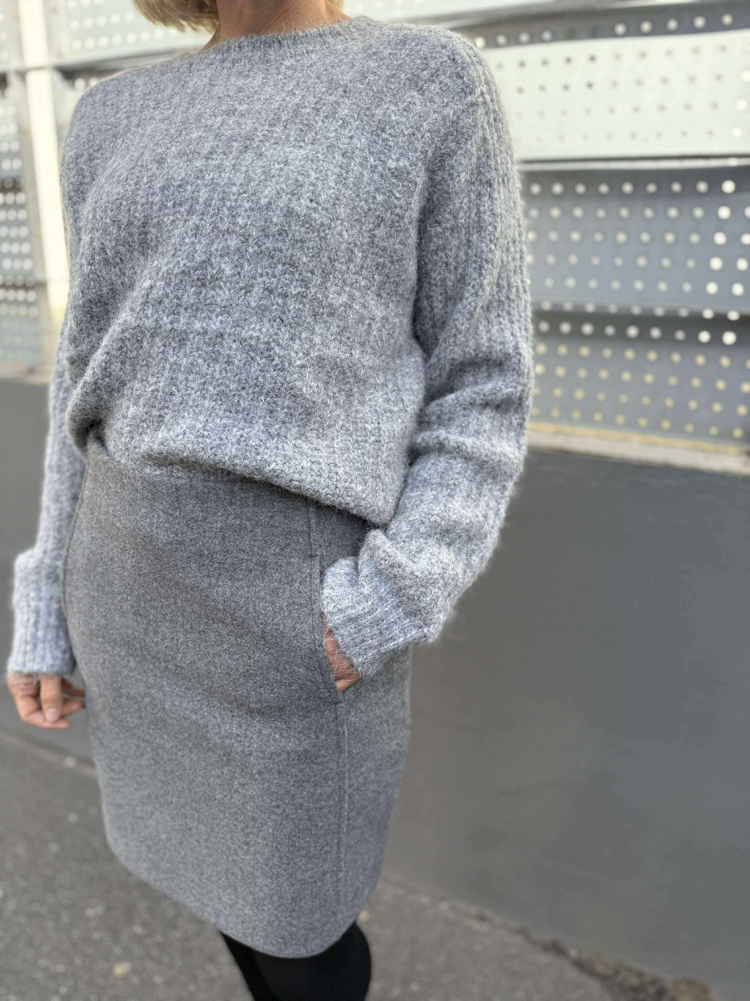 VMFORTUNEALLISON Short Skirt - Medium Grey Melange